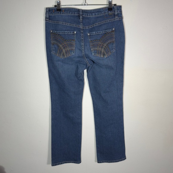 JAG Jeans Women's Size 10 Skinny Leg Dark Wash‎ Embellished Pockets Denim - Picture 5 of 9